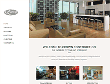 Tablet Screenshot of crownconstruction.com.sg